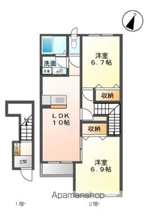 エルフ・ソレイユⅡ【2階】の間取り