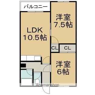 細田マンションⅡ【2階】の間取り