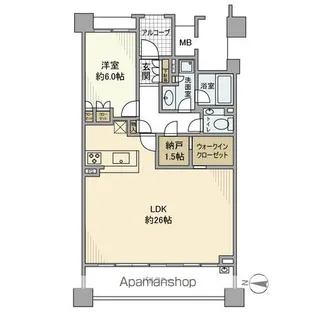 グランドヒルズ覚王山法王町【7階】の間取り