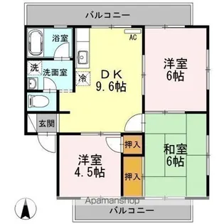 ブランシェ中須【2階】の間取り