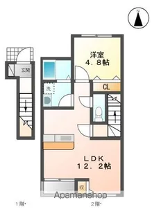 スレーヌ大門【2階】の間取り