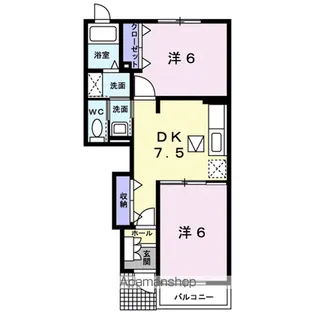 メゾン・エスポワール B【1階】の間取り