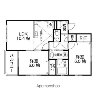 シャイニーヒルズB棟【201号室】の間取り