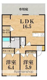 グローリータウンB【1階】の間取り
