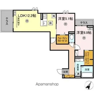 プロスター元山町【1階】の間取り