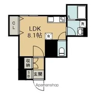 リーコーポ八番館【1階】の間取り