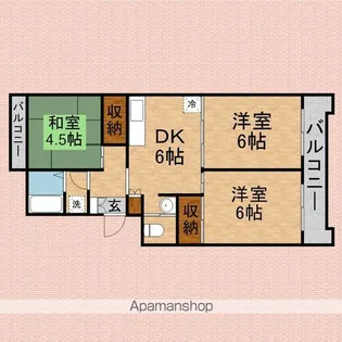 サンロワール川越【208号室】の間取り