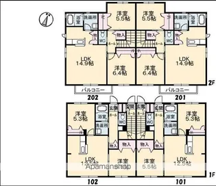 マレンドールⅡ【2階】の間取り