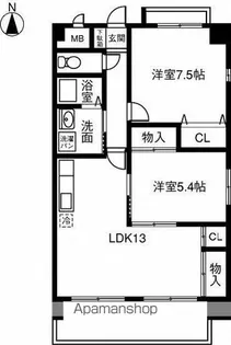 サンヒルズ高田【4階】の間取り