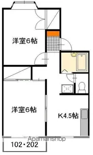 マンハイム笹野 C棟【202号室】の間取り