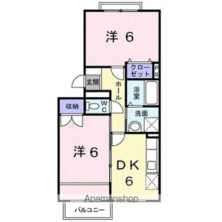 サニーヒルズA【2階】の間取り