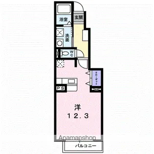 シャン デルブA【1階】の間取り