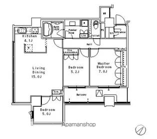 MFPR目黒タワー【11階】の間取り
