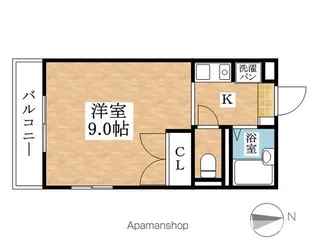 サンライズ186【201号室】の間取り