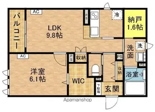 メゾン ド アルブル【1階】の間取り