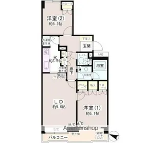 パーク・ハイム用賀南【3階】の間取り