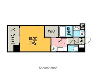 エンクレスト渡辺通南【503号室】の間取り