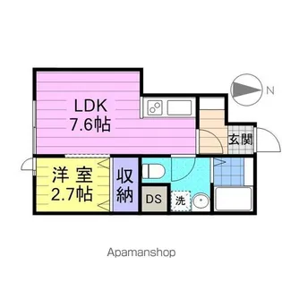メリディアン白鳥【103号室】の間取り