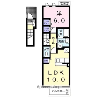 カーサ・フェリーチェTK1【2階】の間取り