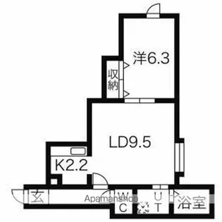カルグランデ白石【206号室】の間取り