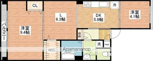 山吉ビル【3号室】の間取り