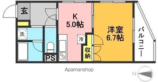東京都世田谷区松原5丁目【マンション】の間取り