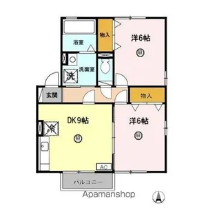 コーポ チェリッシュ A【2階】の間取り