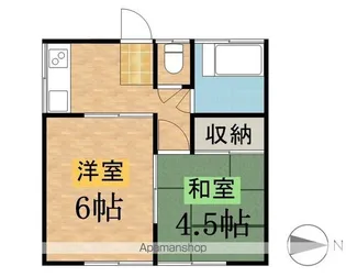 コーポフジ【202号室】の間取り