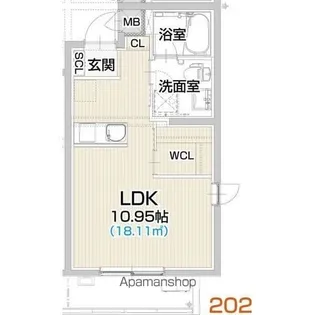 アヴァンセ桜山【402号室】の間取り