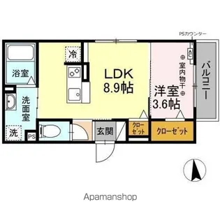 ミラフローレス【2階】の間取り