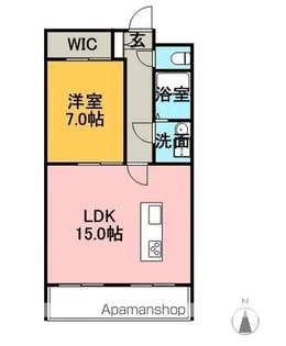 ウエストヒルズ西御堂【4階】の間取り