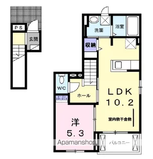 プリムローズ・政 Ⅰ【2階】の間取り