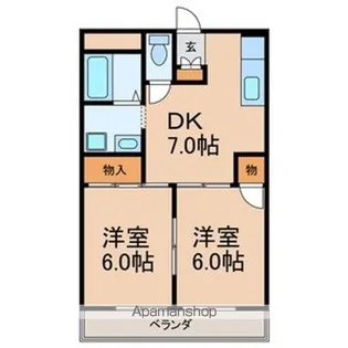 サンライズみつはし【4階】の間取り