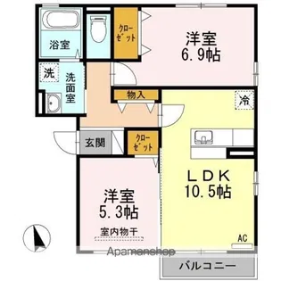 フロレスタ Ⅰ【3階】の間取り