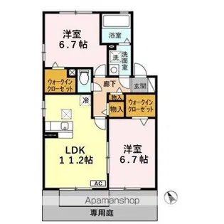リバーサイド80 A棟【1階】の間取り