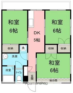 ビューハイツ神澤【203号室】の間取り