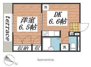 サンヴィレッジシラハタⅢ【103号室】の間取り
