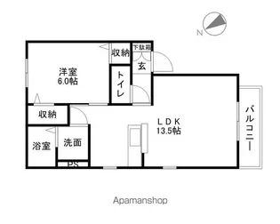 グレースコート?番館【1階】の間取り