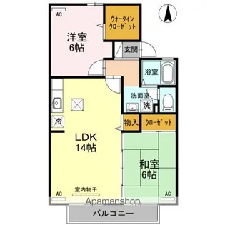 ヴィルヌーブ経堂 B棟【1階】の間取り