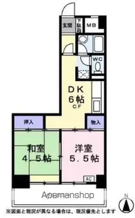 フローラル豊島園【2階】の間取り