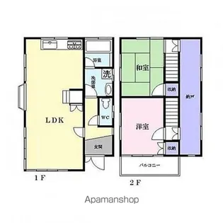 香川県丸亀市土器町東1丁目【一戸建】の間取り
