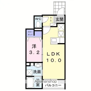 グリーンフィールド【1階】の間取り