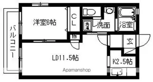 FLATS TURNER(フラッツターナー)【1階】の間取り