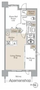 レジディア仙台北四番丁プレイス【10階】の間取り