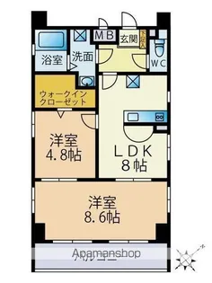 メルヴェイユー薬院【5階】の間取り
