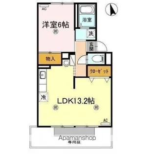 スカイコート38【B102号室】の間取り