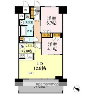 リーラ横浜川和町【3階】の間取り