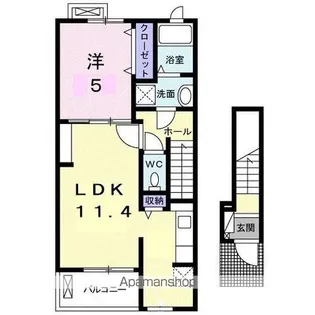 ルーベル上林 A【2階】の間取り