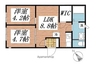 エクウス中村橋【3階】の間取り