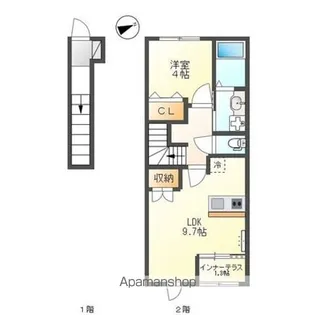 滋賀県草津市矢倉1丁目【アパート】の間取り